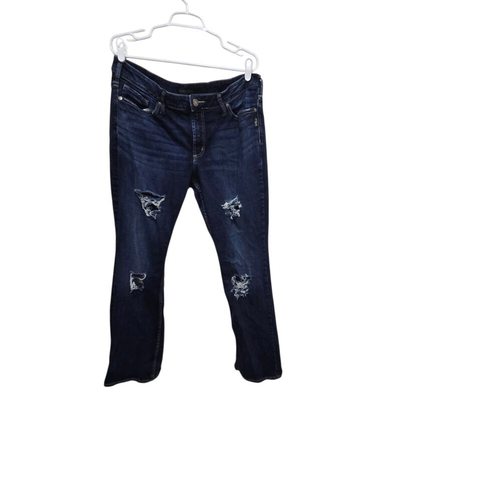 Silver Jeans Co Suki Slim Boot Distressed Stretch Jeans Size 18 L33